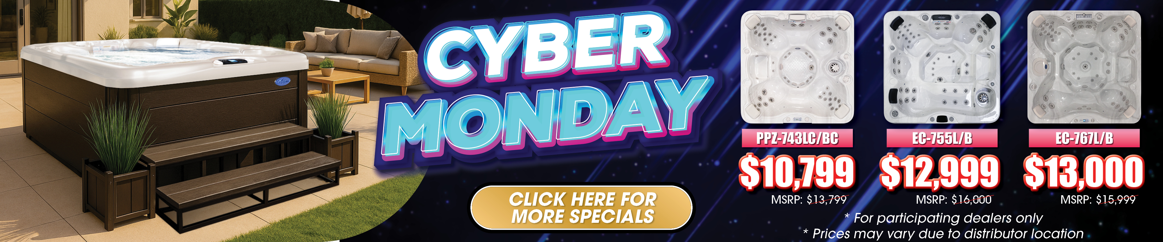 Calspas hot tub being used in a family setting - Oceanview